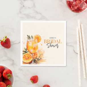 Aperol Spritz Wasserfarben-Junggesellinnenabschied Serviette