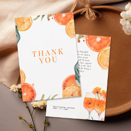 Aperol Spritz Watercolor Brautparty Dankeskarte