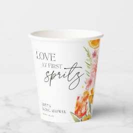 Aperol Spritz Watercolor Brautparty Pappbecher