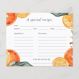 Aperol Spritz Watercolor Brautparty Rezept Card