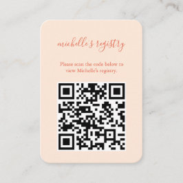 Aperol Spritz Wedding BridalShower Details QR Code Begleitkarte