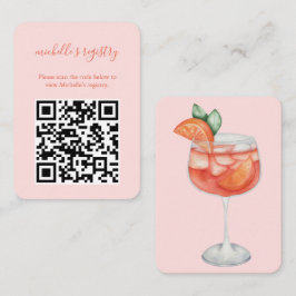 Aperol Spritz Wedding BridalShower Details QR Code Begleitkarte