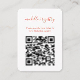 Aperol Spritz Wedding BridalShower Details QR Code Begleitkarte