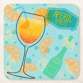 Aperol SpritzSquare Rechteckiger Pappuntersetzer