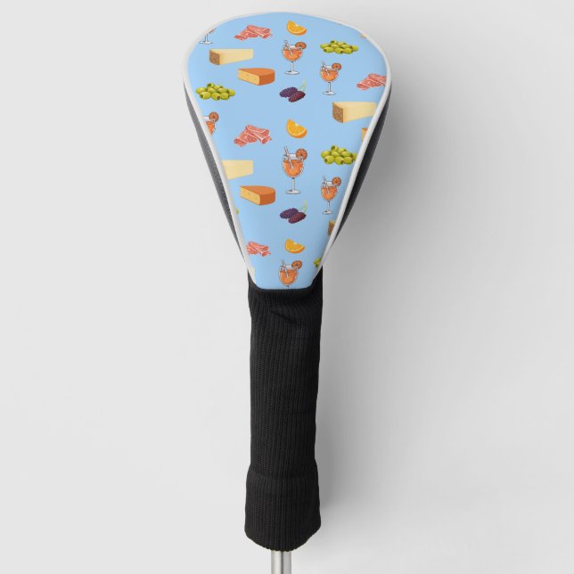 Aperol- und Käse-Muster Golf Headcover (Vorderseite)