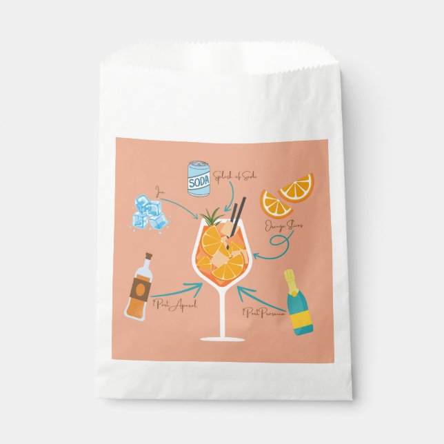 Aperolrecipe Geschenktütchen (Vorderseite)