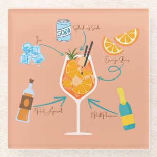 Aperolrecipe Glasuntersetzer