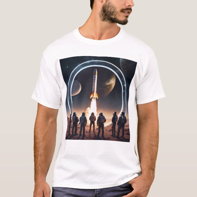 "Ape's First Glimpse at the Stars" T-Shirt (Vorderseite)