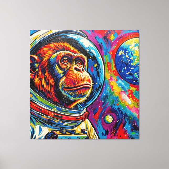 APES IN SPACE-4 LEINWANDDRUCK (Vorderseite)