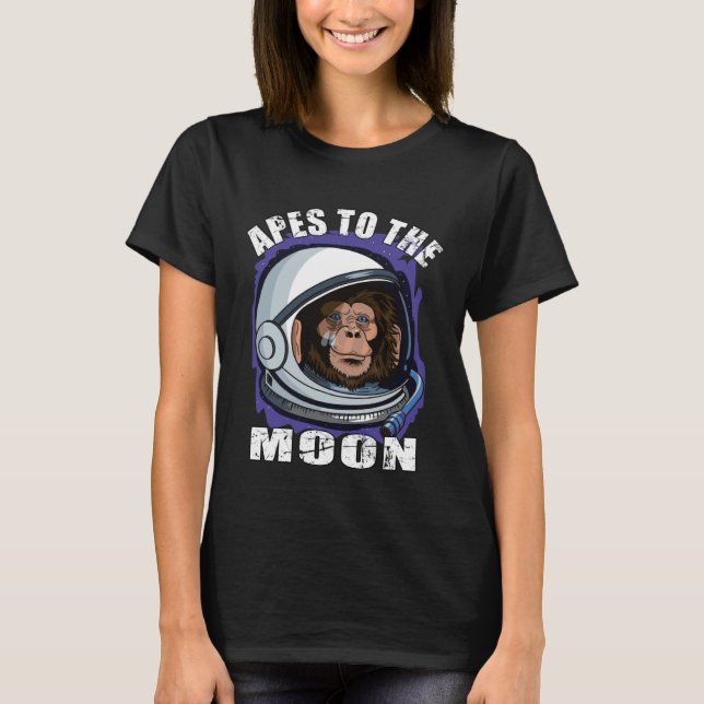 Apes together strong HODL diamond hands to the moo T-Shirt (Vorderseite)
