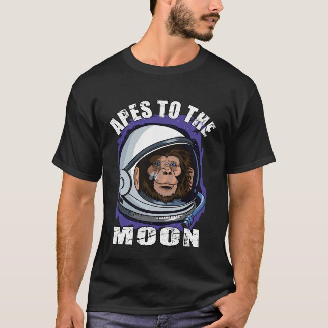 Apes together strong HODL diamond hands to the moo T-Shirt (Vorderseite)