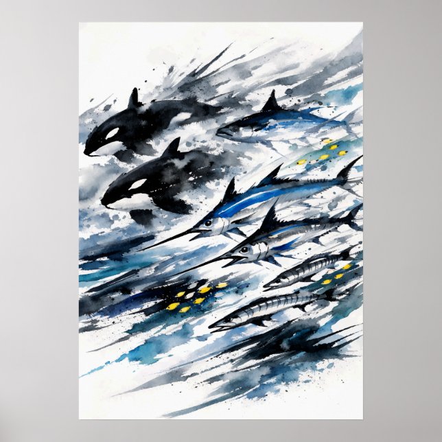 Apex Currents - Tinte der Tiefseejagd Poster (Vorne)