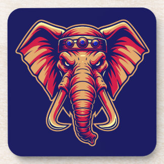 Apex Pachyderm - Navy Blau und Orange Edition Getränkeuntersetzer