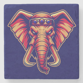 Apex Pachyderm - Navy Blau und Orange Edition Steinuntersetzer