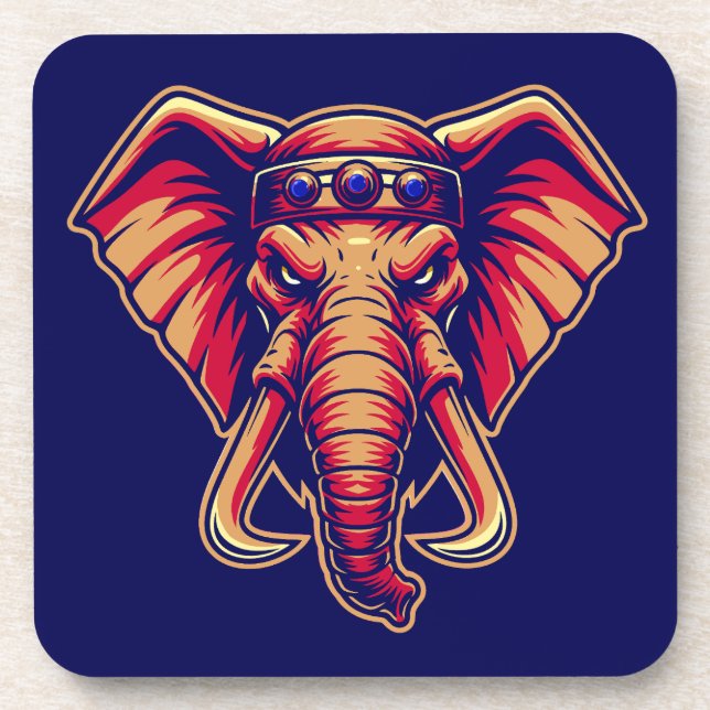 Apex Pachyderm - Navy Blue and Orange Edition Getränkeuntersetzer (Vorderseite)