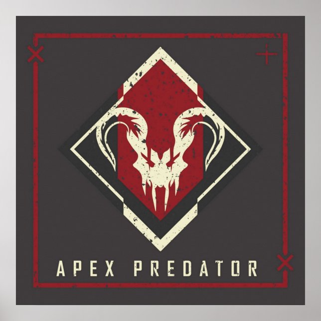Apex Predator Achievement Abzeichen Poster (Vorne)