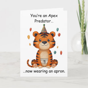 Apex-Raubtier-Geburtstag-Humor-Schürze-Witz-Spaß Karte