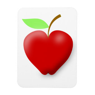 Apfel-148455 ROTE HERZGESTEUERTE APFELVEKTORFRÜCH Magnet