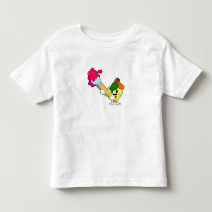 Apfel als Maler mit Pinsel Kleinkind T-shirt