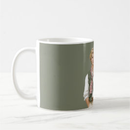 Apfel am Tag Mann Grüne Weste Kaffeetasse