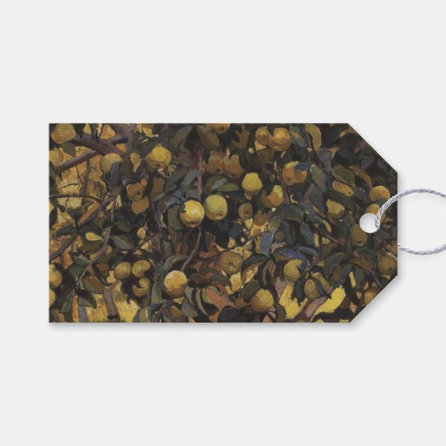 Äpfel an den Zweigen der Bäume (von Serebriakova) Geschenkanhänger (Vorderseite (Horizontal))