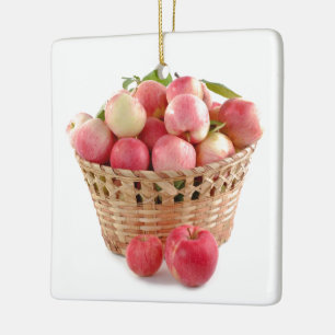 Apfel Äpfel Obst Nahrung Rebe anpassen personalisi Keramikornament