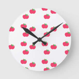 Apfel Äpfel Obst Nahrung Rebe anpassen Runde Wanduhr