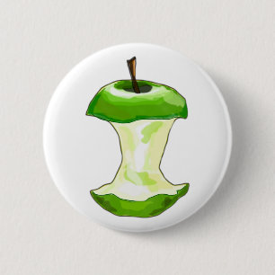 Apfel Apfelgehäuse Apfelbutzen apple core Button