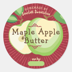 Äpfel Apfelkuchen füllen Obstkonserven Runder Aufkleber