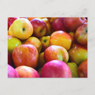 Äpfel auf dem Bauernmarkt Postkarte