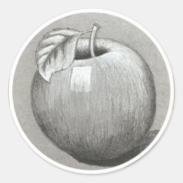 Apfel-Aufkleber 4 Runder Aufkleber