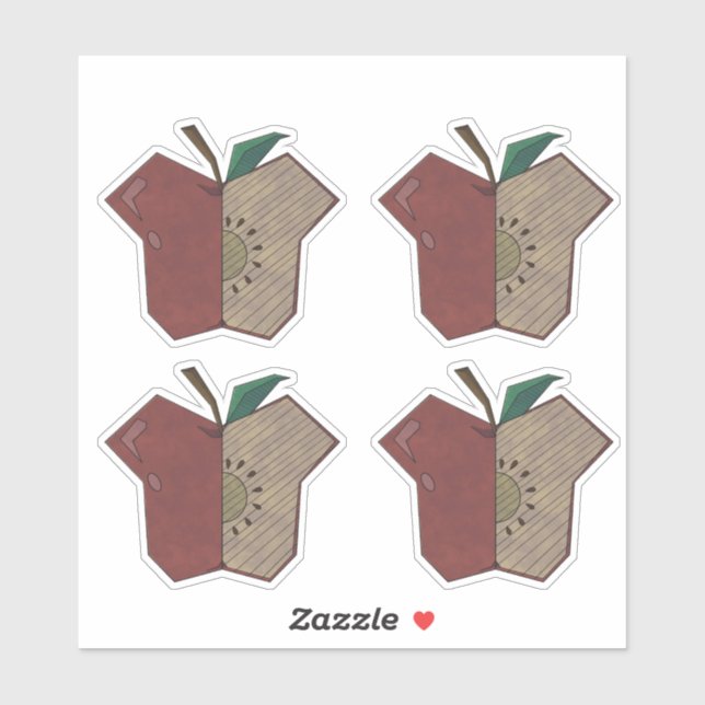 Apfel-Aufkleberbogen Aufkleber (Blatt)