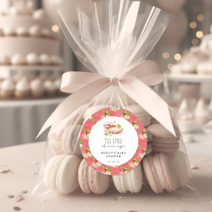 Apfel aus unserem Baby-Duschpapier Runder Aufkleber