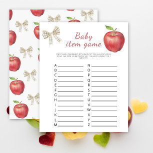 Apfel - Baby Item Game. Baby Shower Game