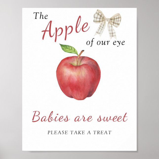 Apfel-Baby-Party - Babys sind süß Poster (Vorne)