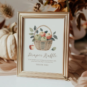 Apfel-Baby-Party-Windel-Raffle-Schild Poster