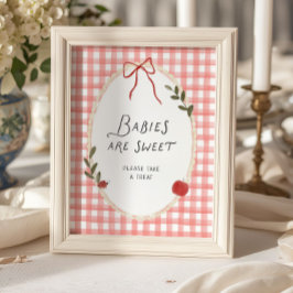 Apfel-Baby-Shower-Babys sind süß Poster