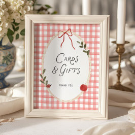Apfel-Baby-Shower-Karten und Geschenke Poster