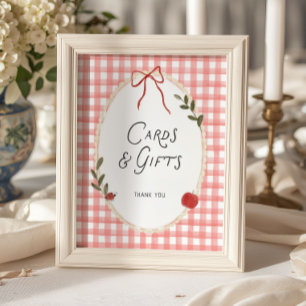 Apfel-Baby-Shower-Karten und Geschenke Poster