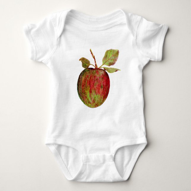 Apfel Baby Strampler (Vorderseite)