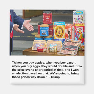 Äpfel, Bacon und Eier "Kühlschrankmagnet Magnet