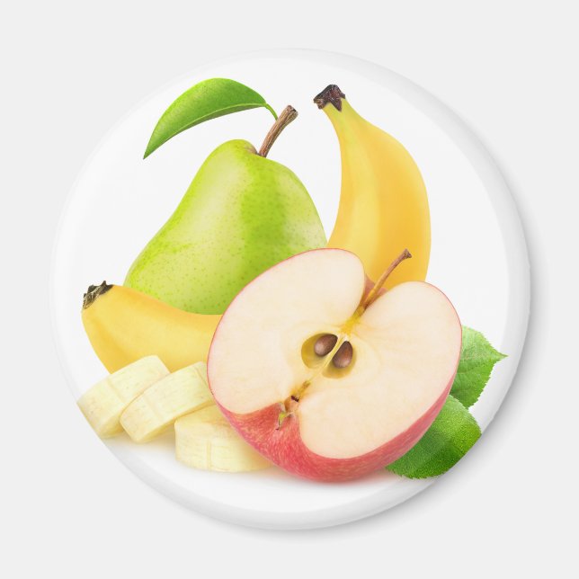 Apfel, Bananen und Birnen Magnet (Vorne)
