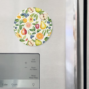 Äpfel Birnen Blaubeeren Orangen Früchte Magnet