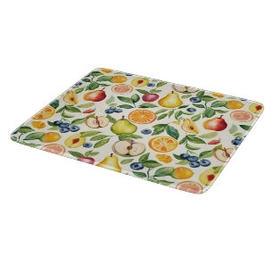 Äpfel Birnen Blaubeeren Orangen Zitrone Limette Fr Schneidebrett