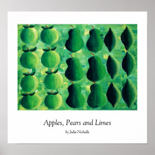 Äpfel, Birnen und Limes Poster