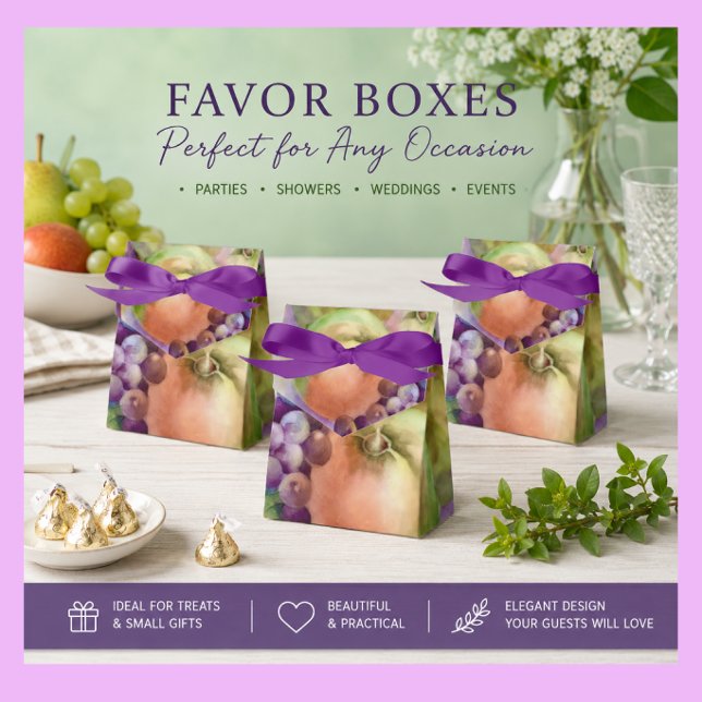 Äpfel Birnen und Trauben Geschenkschachtel (Elegant orchard favor boxes for treats, gifts, weddings, harvest parties and celebrations.)