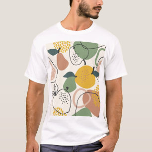 Äpfel Birnen: Vintage Handgezeichnetes Muster. T-Shirt