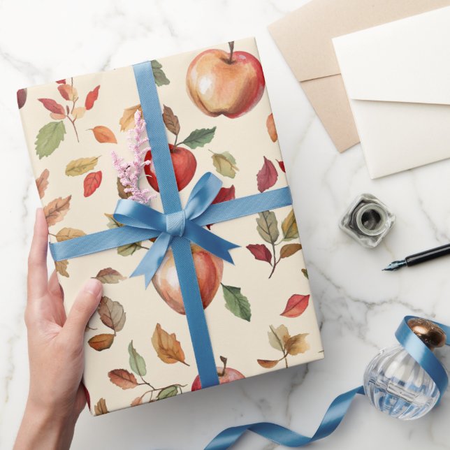 Äpfel & Blätter Einweihungsparty Geschenkpapier (Schenken)