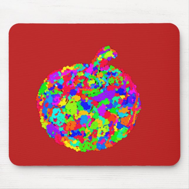 Apfel Blumenmuster Mousepad (Vorne)
