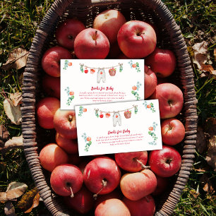 Apfel Botanische Wäscheleine Bücher Für Baby Showe Begleitkarte